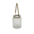 5.75" Clear Brown Glass Jar with Rope