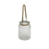 5.75" Clear Brown Glass Jar with Rope