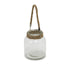 6" Clear and Brown Glass Jar with Rope