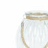 9.5" Clear and Brown Textured Oval Glass Jar with Rope