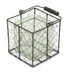 5.5" Brown and Clear Square Wire Basket and Glass Jar