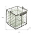 5.5" Brown and Clear Square Wire Basket and Glass Jar