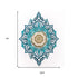 Turquoise And Gold Solid Wood Geometric Shapes Wall Decor