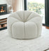 38" White Sherpa Lounge Chair