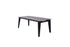 71" Gray And Black Ceramic And Solid Wood Drop Leaf Dining Table