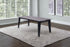 71" Gray And Black Ceramic And Solid Wood Drop Leaf Dining Table