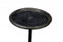 23" Black Iron Pedestal Round End Table