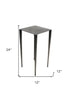 24" Nickel Iron Square End Table