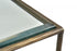 20" Bronze And Clear Glass And Iron Square End Table With Two Shelves