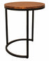 Set Of Three 19" Black And Copper Round Nested Tables