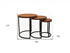 Set Of Three 19" Black And Copper Round Nested Tables