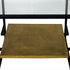 22" Bronze And Clear Glass And Iron Square End Table With Shelf