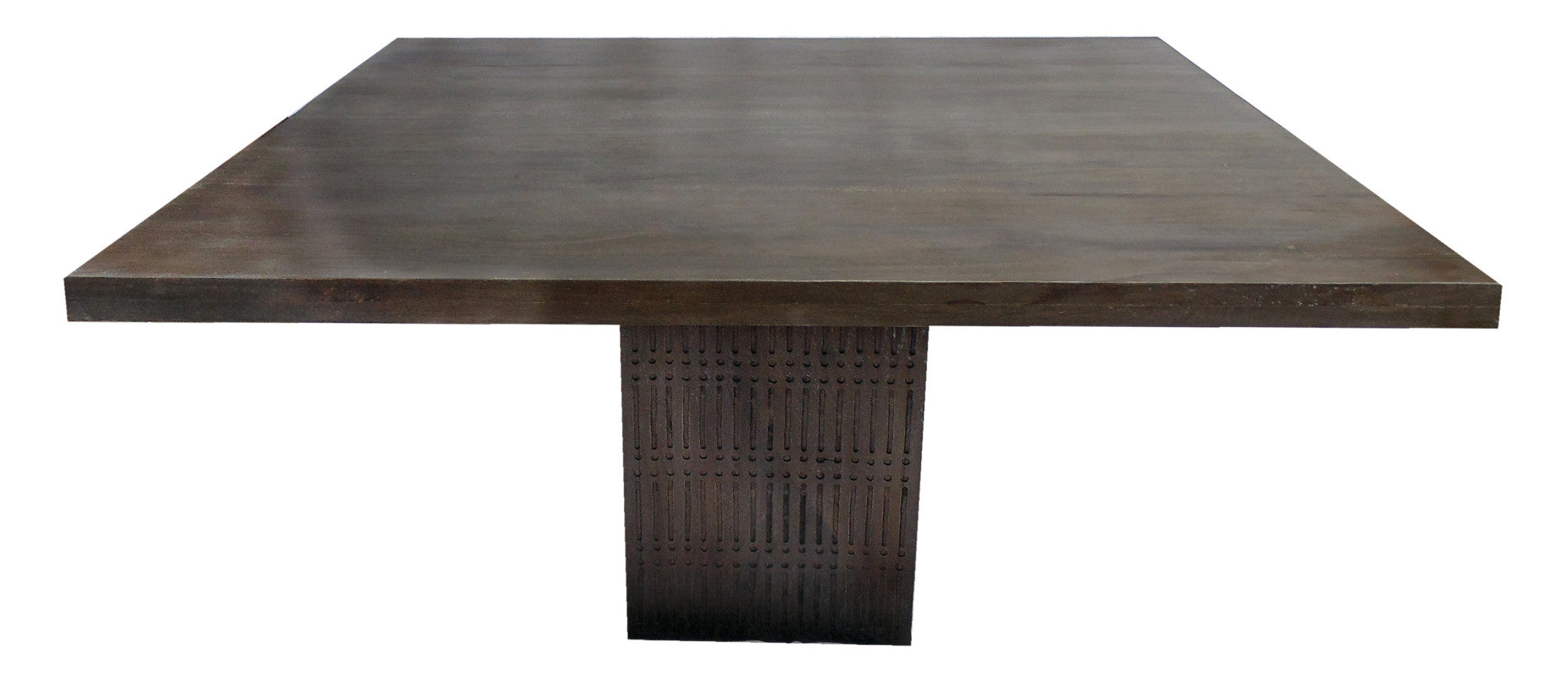 42" Brown Solid Wood Dining Table