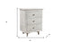 30" White Three Drawer Nightstand