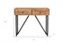 36" Natural and Black Solid Wood Distressed Frame Console Table With Storage