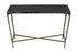 32" Black and Gold Stone Frame Console Table