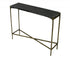 32" Black and Gold Stone Frame Console Table