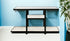 58" White and Black Glass Floor Shelf Console Table With Storage