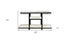 58" White and Black Glass Floor Shelf Console Table With Storage