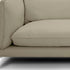 96" Taupe Top Grain Leather Sofa With Silver Legs