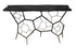 51" Black Stone Abstract Console Table