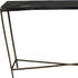 48" Black and Gold Stone Frame Console Table