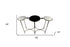 50" Black and White and Gold Genuine Marble Free Form Frame Console Table