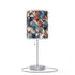 20" Silver Metal Standard Table Lamp With Retro Multi Color Cylinder Shade