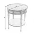 26" Gray Manufactured Wood Round End Table With Drawer And Shelf