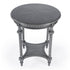 27" Gray Classic Round End Table With Shelf