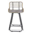 " Gray Steel Low Back Bar Chair