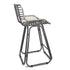 " Gray Steel Low Back Bar Chair