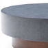 48" Antique Copper And Grey Steel Round Coffee Table