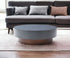 48" Antique Copper And Grey Steel Round Coffee Table