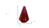 7" Embossed Red Glass Christmas Tree Sculpture