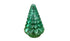 7" Embossed Green Glass Christmas Tree Sculpture