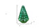 7" Embossed Green Glass Christmas Tree Sculpture