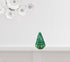 7" Embossed Green Glass Christmas Tree Sculpture