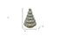 7" Embossed Silver Glass Christmas Tree Sculpture