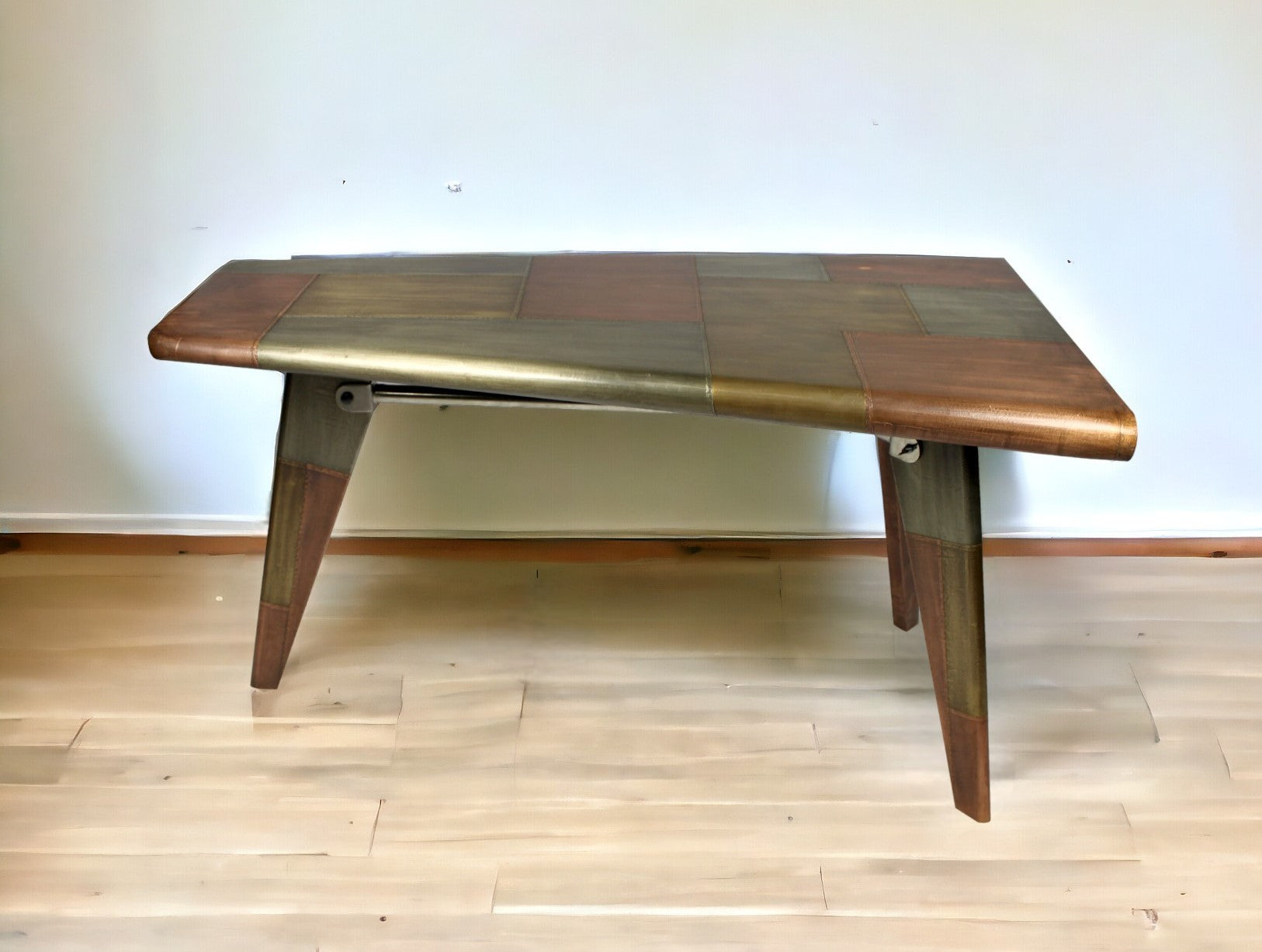 55" Copper Aluminum Writing Desk