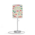 20" Silver Table Lamp With Off White And Festive Multi Color Cylinder Shade