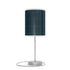 20" Silver Table Lamp With Black And Bright Honeycomb Cylinder Shade