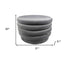 31" Gray Velvet Tufted Round Cocktail Ottoman