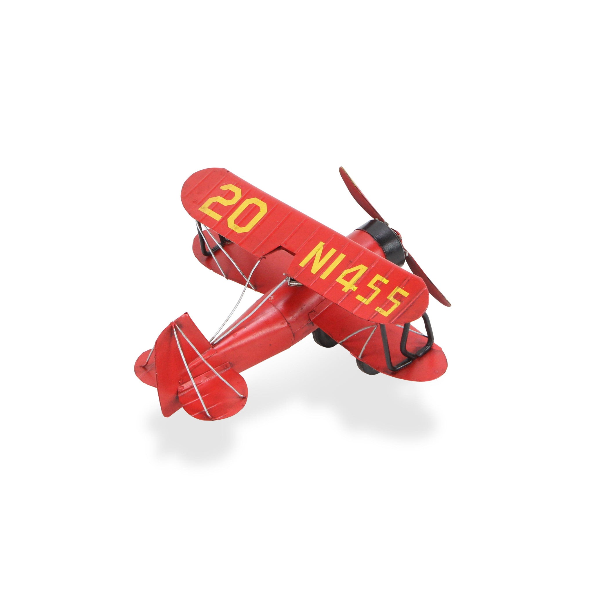 5" Red and Black Metal Hand Painted Model Airplane