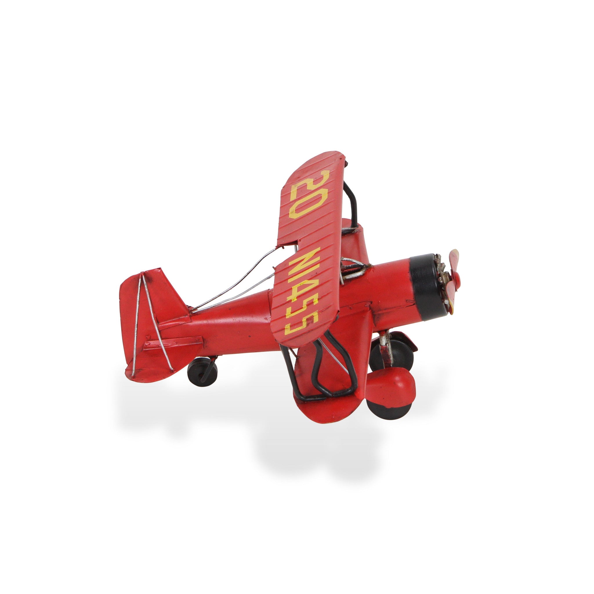 5" Red and Black Metal Hand Painted Model Airplane