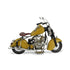 8" Yellow and Black Metal Hand Painted Model Motorcycle