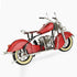 8" Red and Silver Metal Hand Painted Model Motorcycle