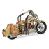 9" Cream Metal Hand Painted Model Motorcycle