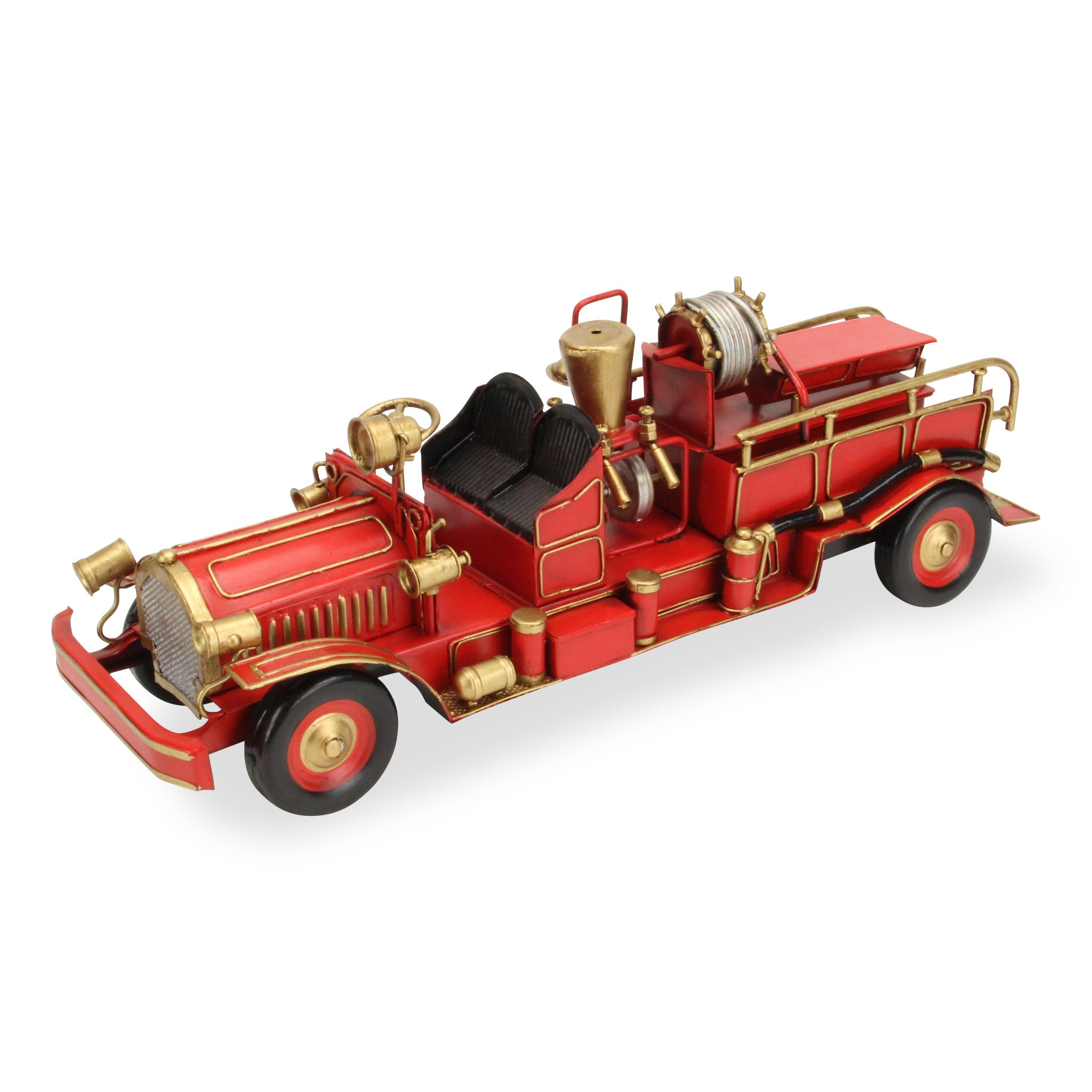 6" Red and Gold Metal Hand Painted Model Car