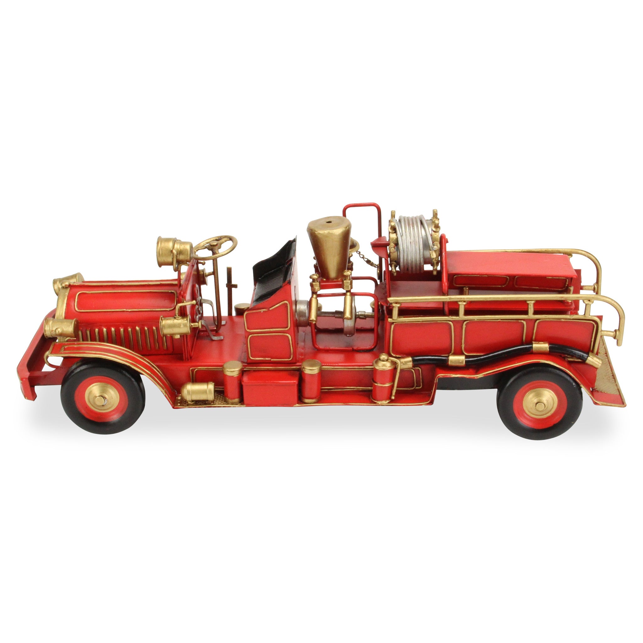 6" Red and Gold Metal Hand Painted Model Car